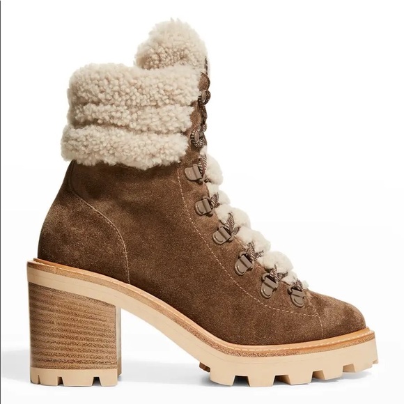 JIMMY CHOO, Eshe 65 Shearling Hiking Boots, size 38.5, Brand New in Box - Picture 7 of 11